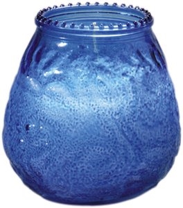 Venezia bougie pots en verre bleue foncée