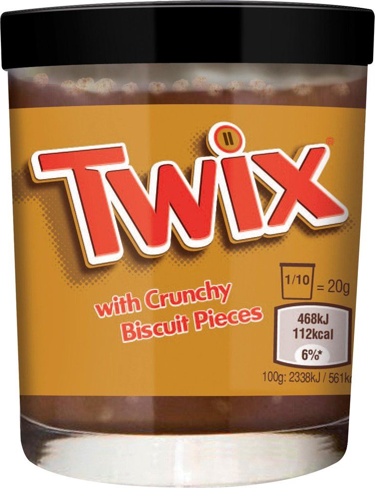 Twix spread with crunchy biscuit pieces