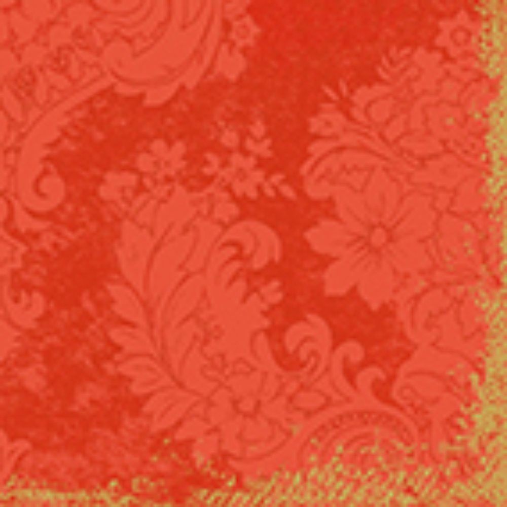 Serviette 3 couches royal mandarine - 33x33 cm