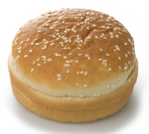 2404 Double decker hamburger bun avec graines de sésame Ø10 cm