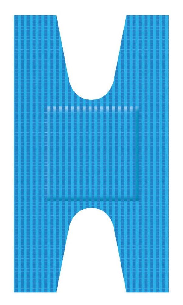 Premium pansements bleus détectables - 50x72 mm
