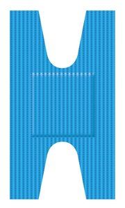 Premium blauwe detecteerbare pleisters - 68x38 mm