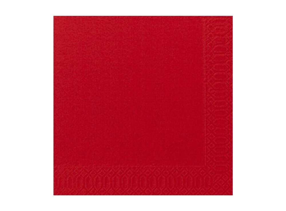 Servet 3 laags rood - 40x40 cm