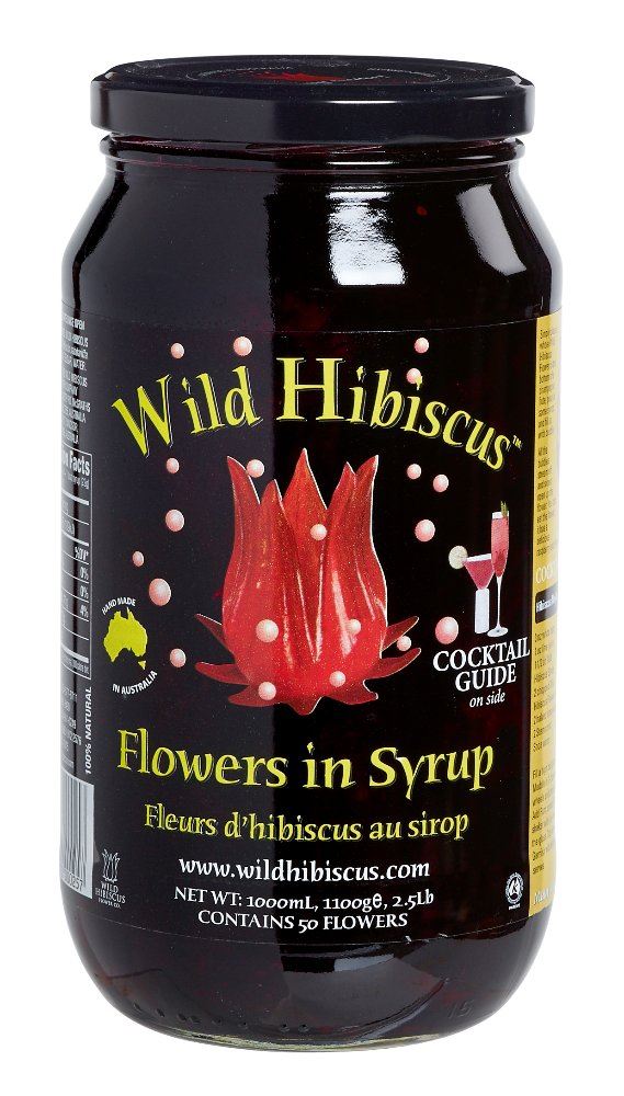 Wilde hibiscusbloem op siroop