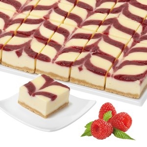 Raspberry cheese cake slices - 48 mini portions