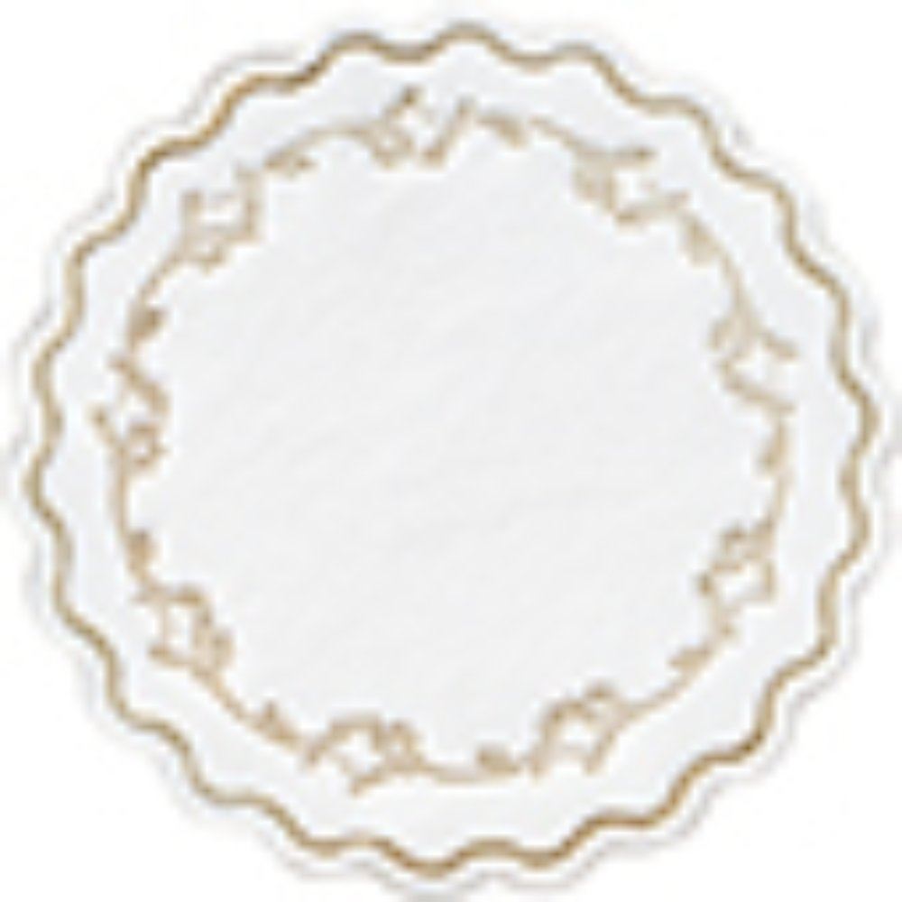 Dessous de verre 8 couches blanc/or - Ø 9 cm