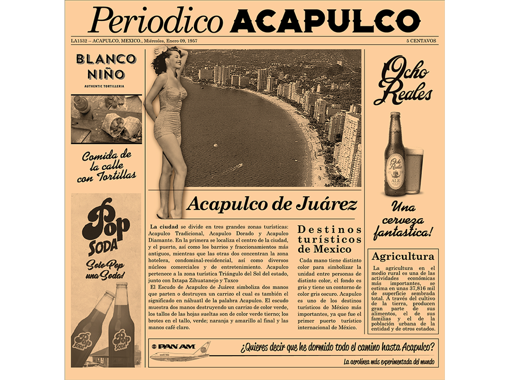 Newspaper Acapulco brun