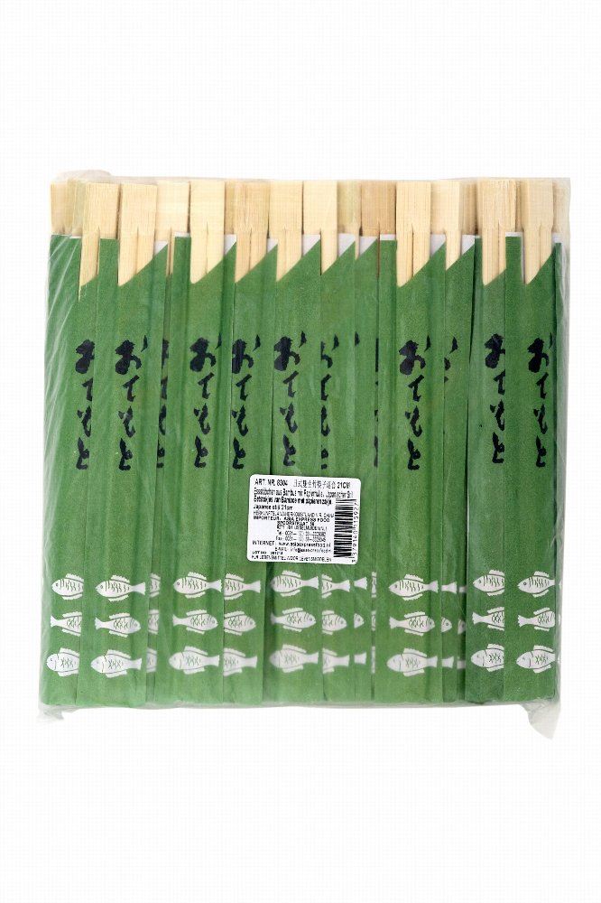 Green wrap bamboo chopsticks 21 cm