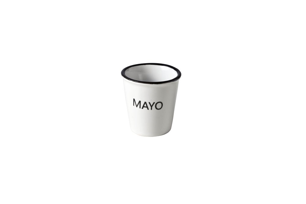 Potje met tekst 'mayo' Ø4,9 cm
