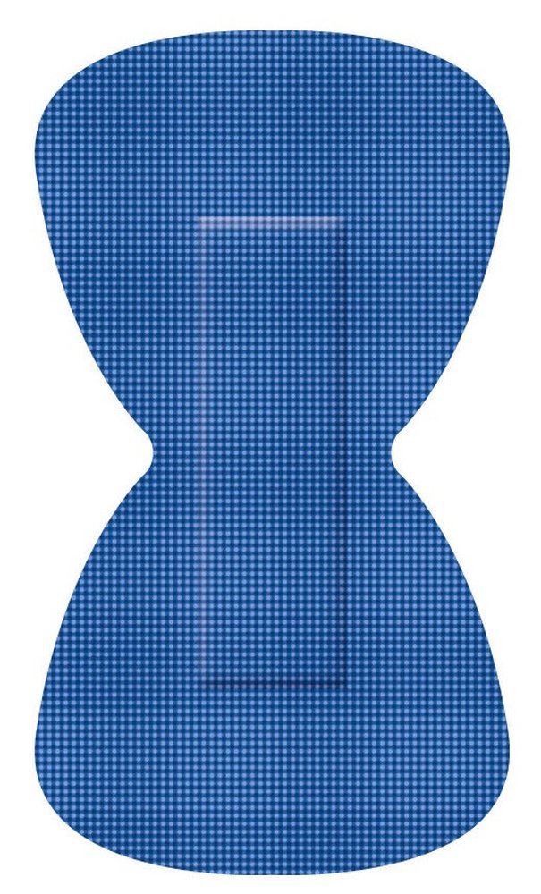 Blauwe detecteerbare pleisters elastisch - 68x38 mm