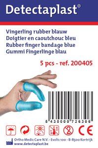 Blauwe rubber vinger bobbies