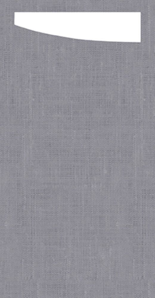 Dunisoft sacchetto graniet/grijs & servet wit