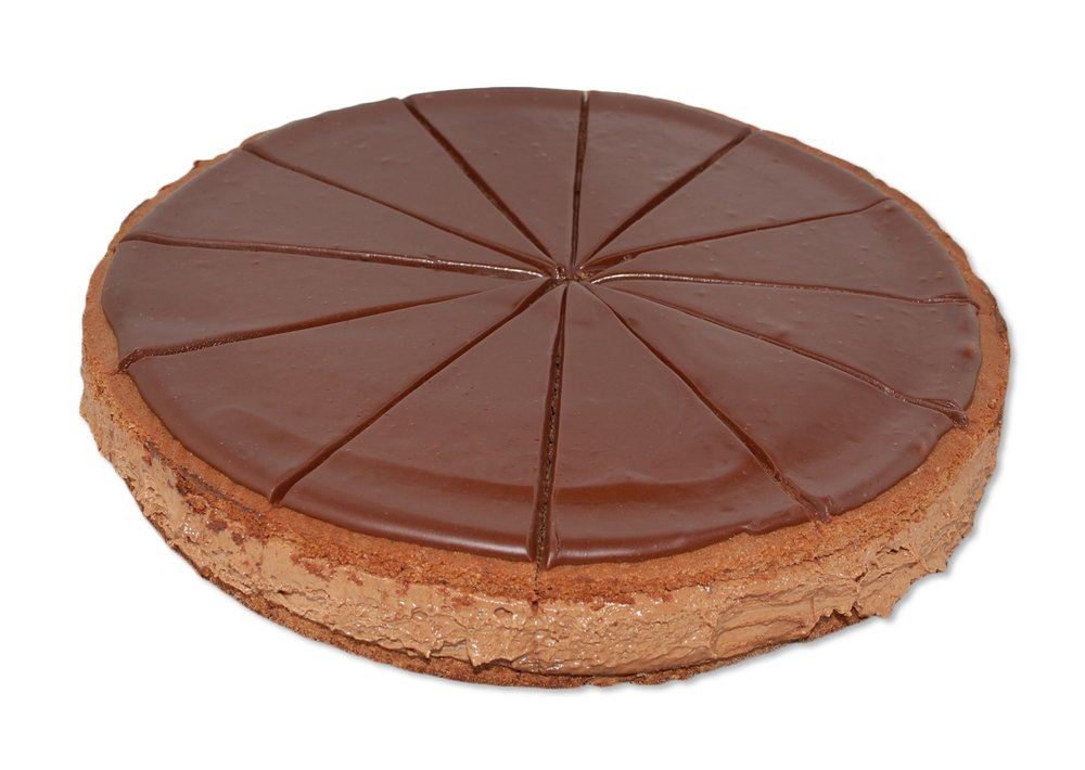 845 Chocolade Ganache taart voorgesneden Ø26 cm - 12 pers.