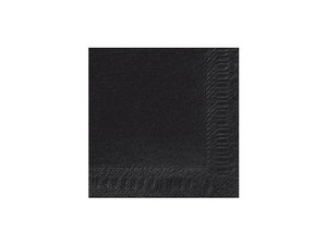 Servet 3 laags zwart - 40x40 cm