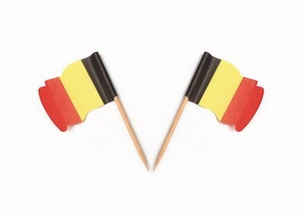 Pique drapeau Belgique flottant