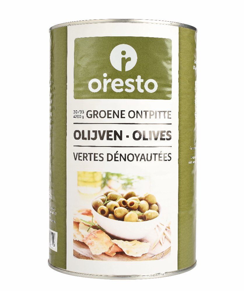 Olives vertes dénoyautées 30/33