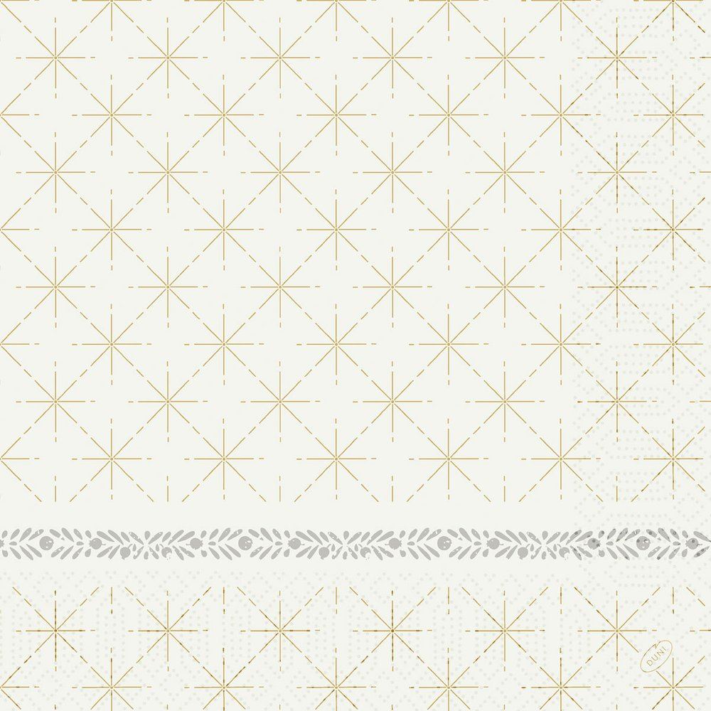 Servet glitter white - 40x40 cm