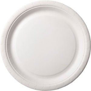 Assiette carton blanc - Ø22 cm