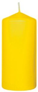 Bougie cylindre jaune - 100x50 mm