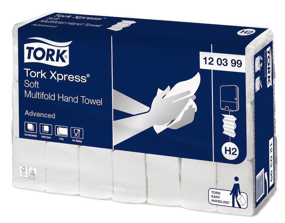Tork Xpress® handdoek multifold zacht XL wit - Advanced
