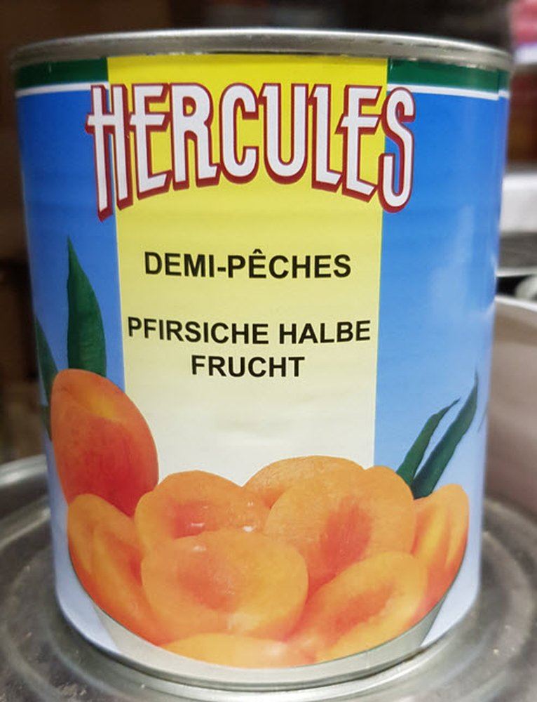 Halve perziken op lichte siroop