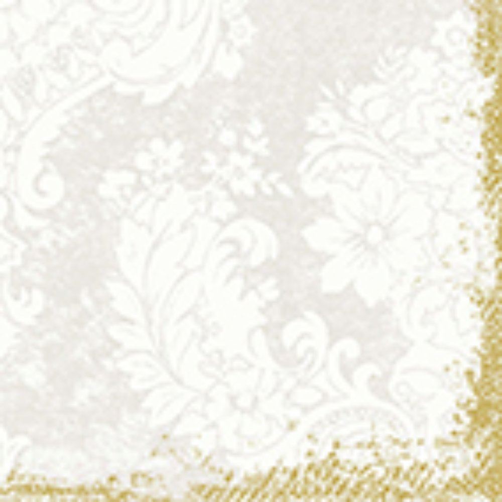 Serviette 3 couches royal blanche - 33x33 cm