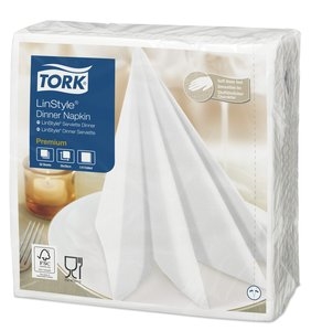 Tork Linstyle serviette dinner blanche - 39x39 cm