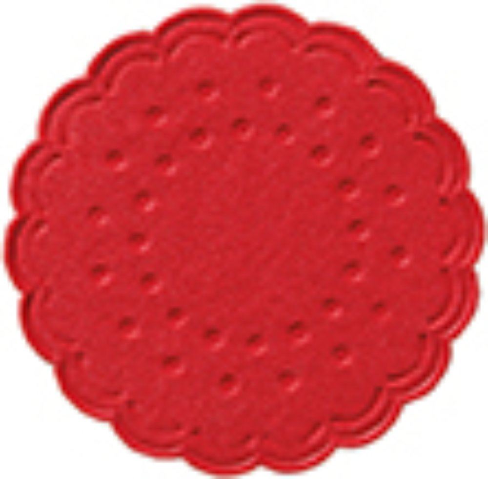 Dessous de verre 8 couches rouge - Ø 7,5 cm