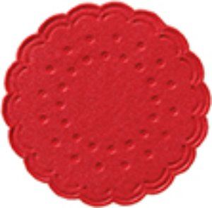 Onderzetter 8 laags rood - Ø 7,5 cm