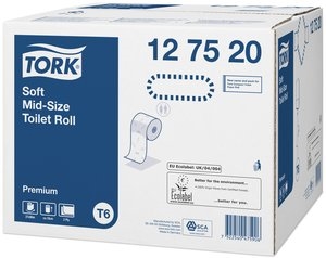 Tork zacht mid-size toiletpapier wit - Premium
