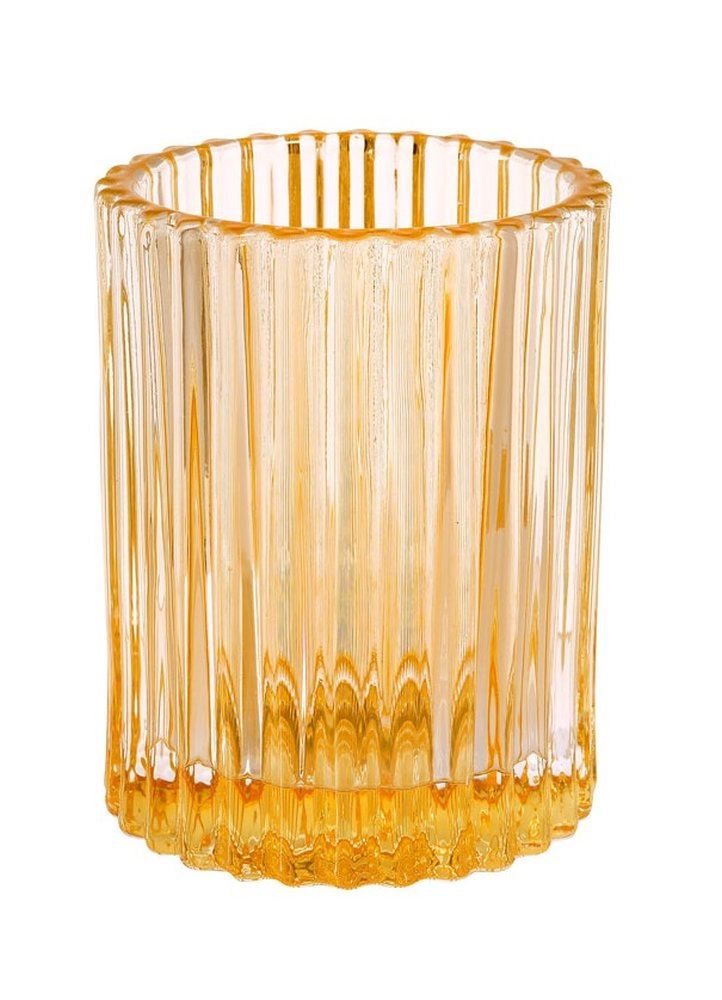 Kandelaar glas comodo creamy yellow - 7x5,5 cm