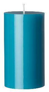 Glossy bougie cylindre aqua - 120x70 mm