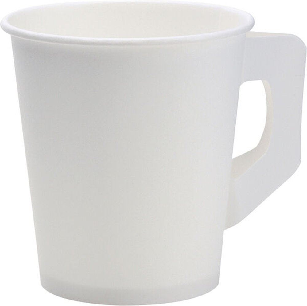 Cup white handle 200 ml