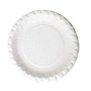 Assiettes blanches en carton Ø15 cm