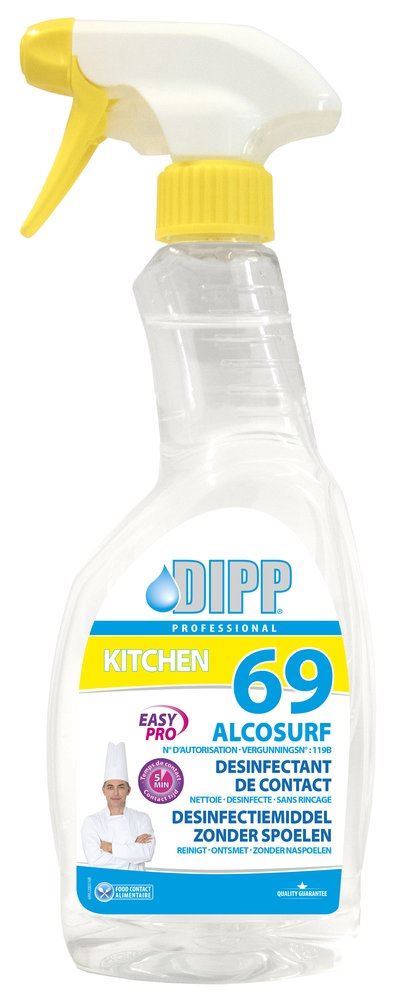 DIPP N°69 - Nettoyant-desinfectant cuisine alcosurf easy pro