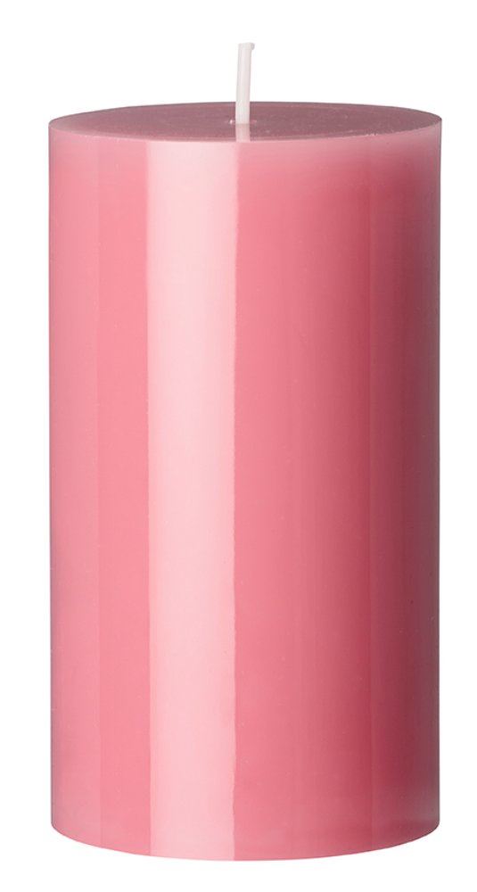 Glossy stompkaars roze - 120x70 mm