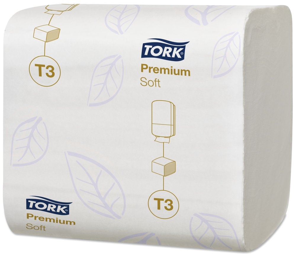 Tork papier toilette plié doux blanc - Premium