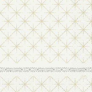 Servet glitter white - 33x33 cm