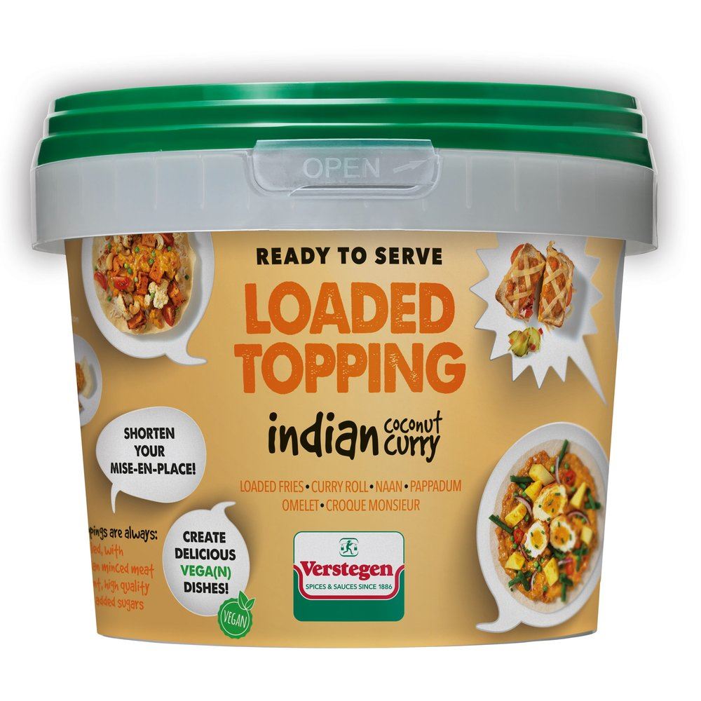 Loaded topping Indian coconut & curry