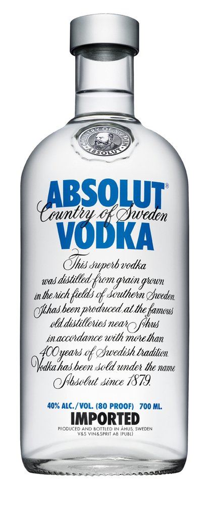 Absolut Absolut Blue label 40° Vodka (carton 4L)
