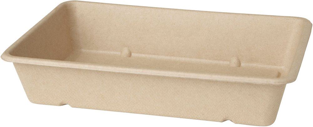 Box bagasse bruin ecoeche - 23x15,5x4,6 cm