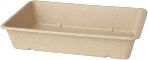 Box bagasse bruin ecoeche - 23x15,5x4,6 cm