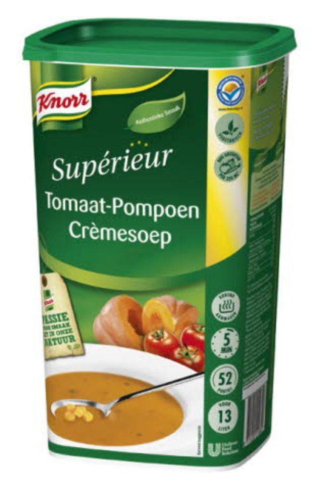 Tomaat-pompoen crèmesoep  -   poeder