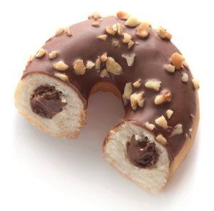 Mini donuts fourrés au chocolat & praliné