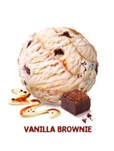 Crème glacée vanilla & brownie