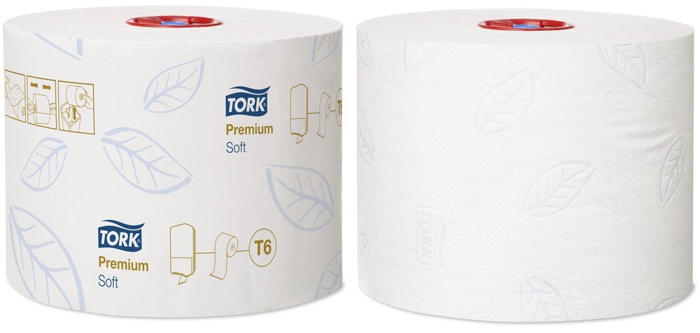 Tork papier toilette rouleau mid-size doux blanc - Premium