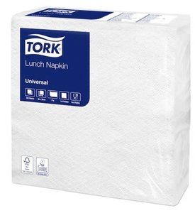 Tork serviette lunch blanche - 33x33 cm