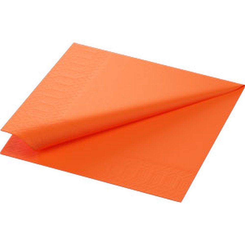 Servet 2 laags oranje - 33x33 cm