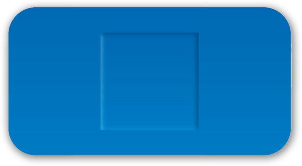 Blauwe detecteerbare pleisters - 38x72 mm
