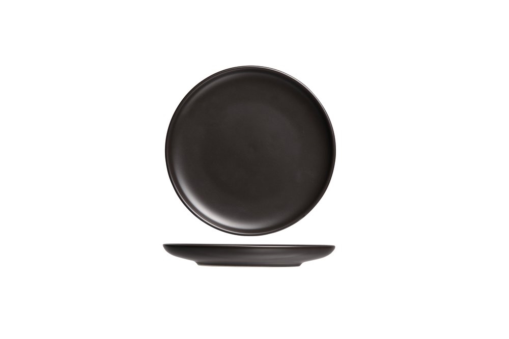 Okinawa assiette plate noire Ø15 cm